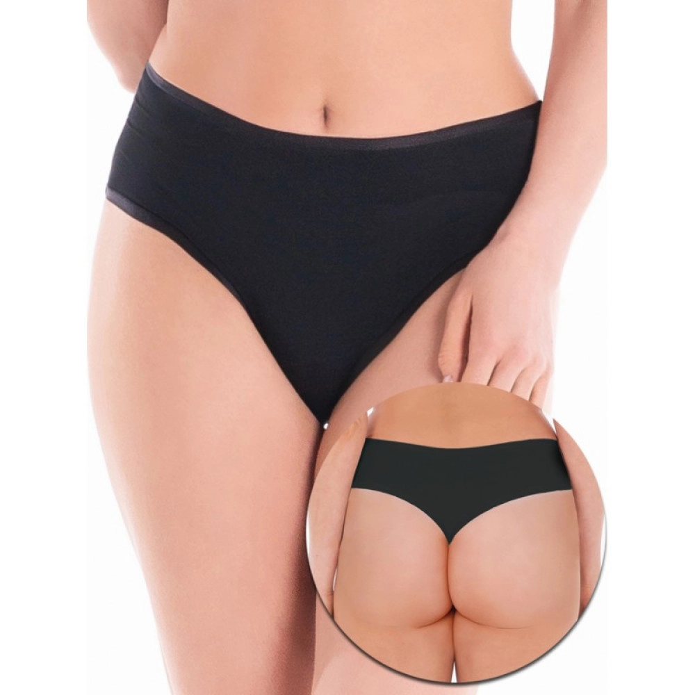 картинка Трусы стринги big size 170-23 (Черный) от магазина Одежда+